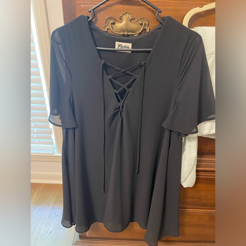 Show Me Your MuMu Gray Tie Front Mini Dress